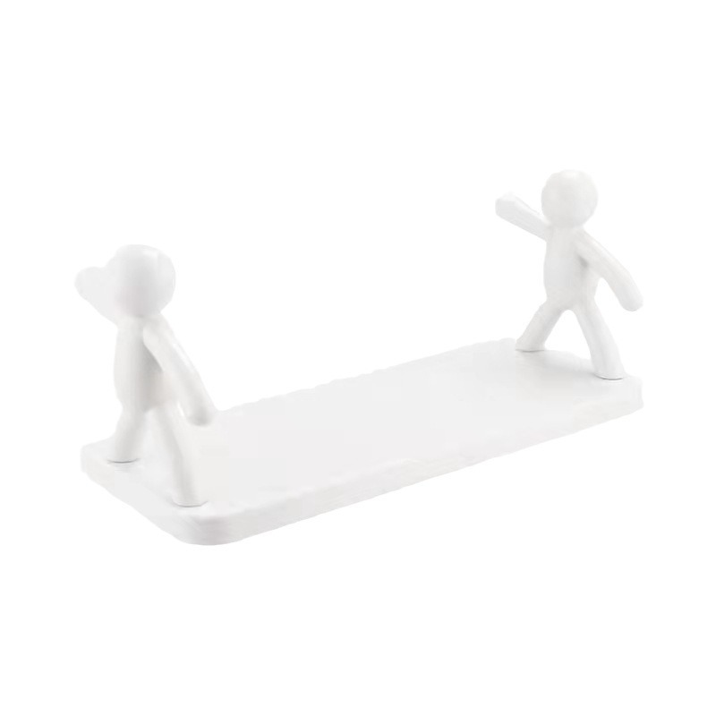 Little figure storage rack, cartoon no-hole storage rack, bathroom, cosmetic storage rack, seasoning jar organization rack Item Picture