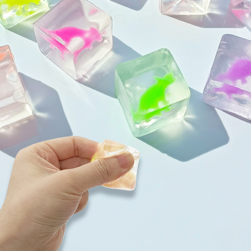 Cross-border creative stress-relieving ice cube dinosaur kneading fun stress-relieving and venting toys with interesting shapes and cute street stall wholesale details Picture