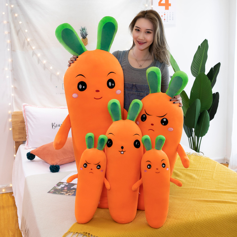 New Down Cotton Carrot Plush Toy Creative Large Long Pillow Vegetable Doll Sleeping Pillow Wholesale Specification drawing