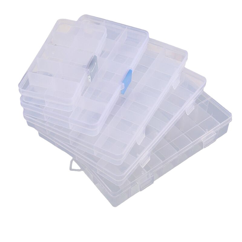 15-compartment transparent plastic box/decorative storage box inserts can be assembled with DIY handmade jewelry accessory materials Item Picture