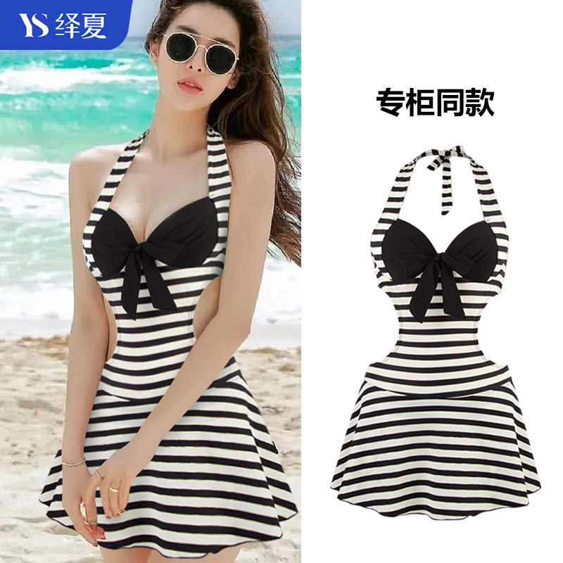 New Sexy Women's Swimsuit One-Piece Pure Instagram Style Bikini Three-Piece Skirt Swimsuit To Wear Outside