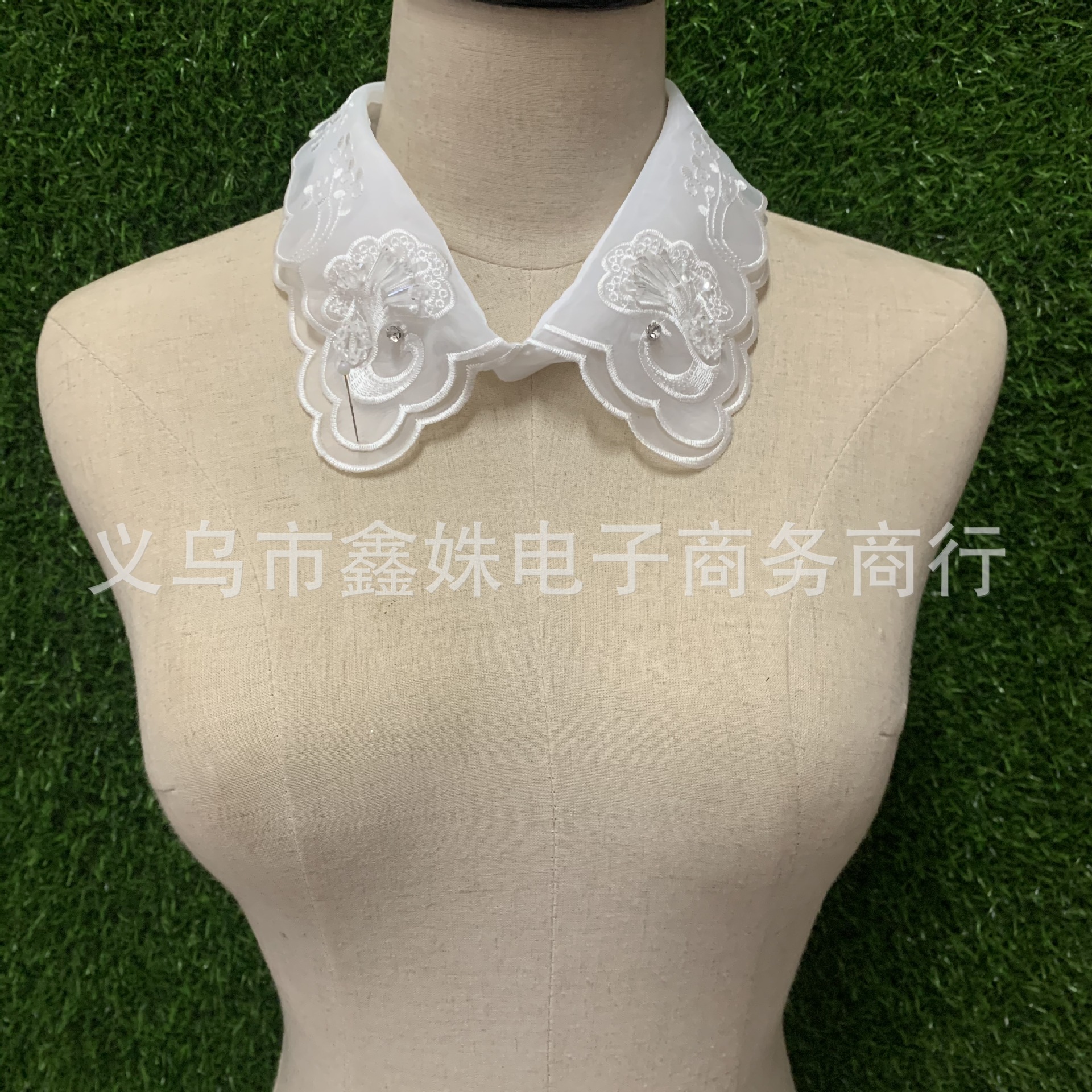 Summer beaded rhinestone false collar, transparent organelle false collar, women's lace decoration, single collar accessory, neck collar Item Picture