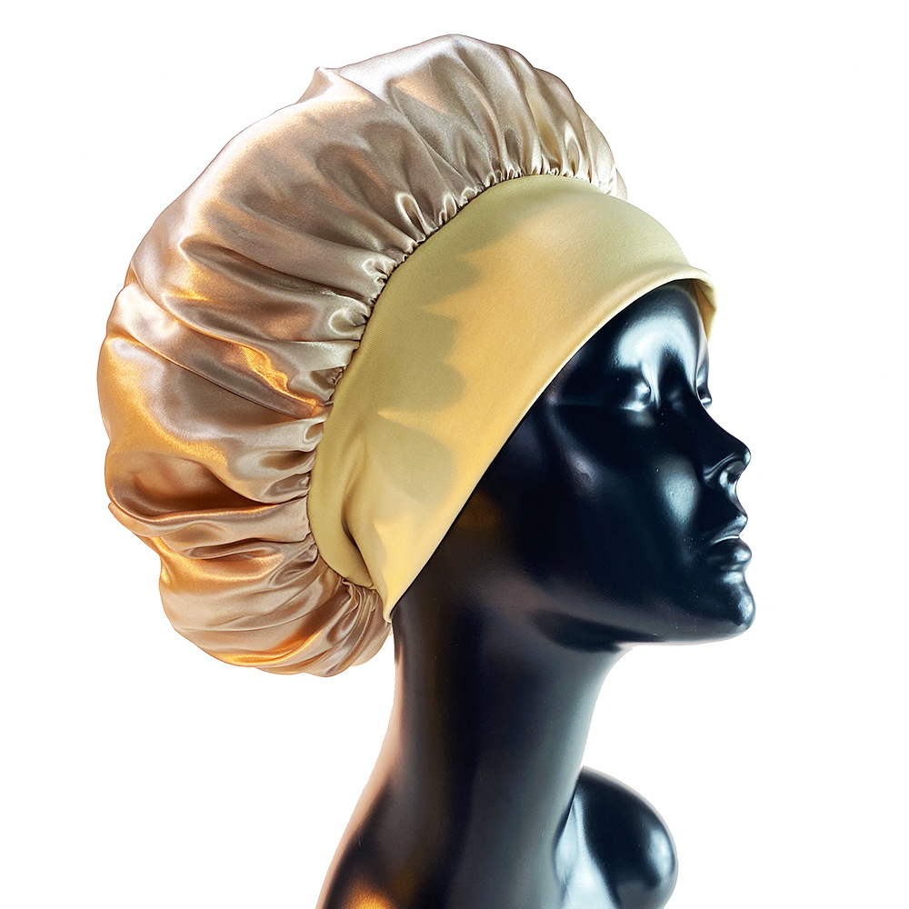 Wide brim color ding nightcap hair CAP cross border Amazon spot BONNET CAP full figure