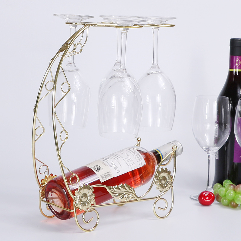 Creative European Wine Rack Wine Glass Rack Upside Down Ornaments Tall Glass Rack Wine Glass Rack Wine Cabinet Decoration Home