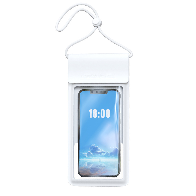 Mobile phone waterproof bag, PU leather, TPU, swimming and diving underwater touch screen, 7.2-inch transparent protective case, 8-level waterproof Item Picture
