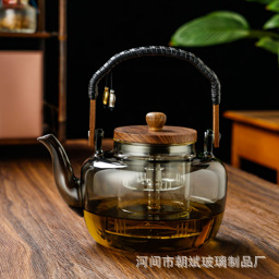 电陶炉煮茶壶玻璃耐高温电陶炉蒸煮茶壶耐热围炉家用提梁水壶加厚详情15