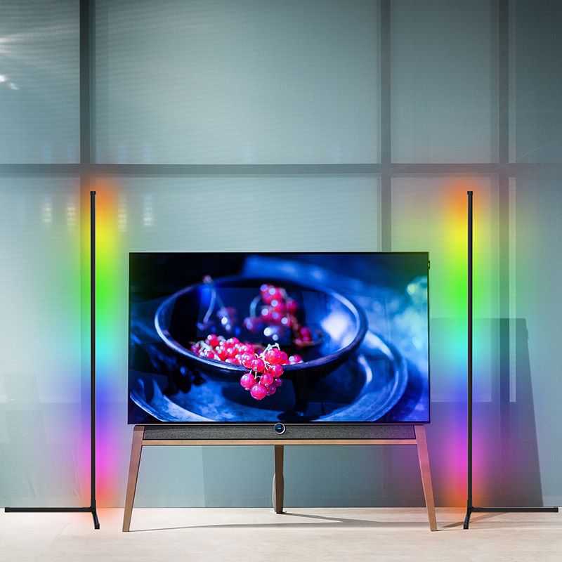 5050 Bluetooth Color-changing RGB Floor Lamp, 5v Bluetooth Voice, Bluetooth Remote Control, Festival color-changing Corner lamp, silicone details Picture