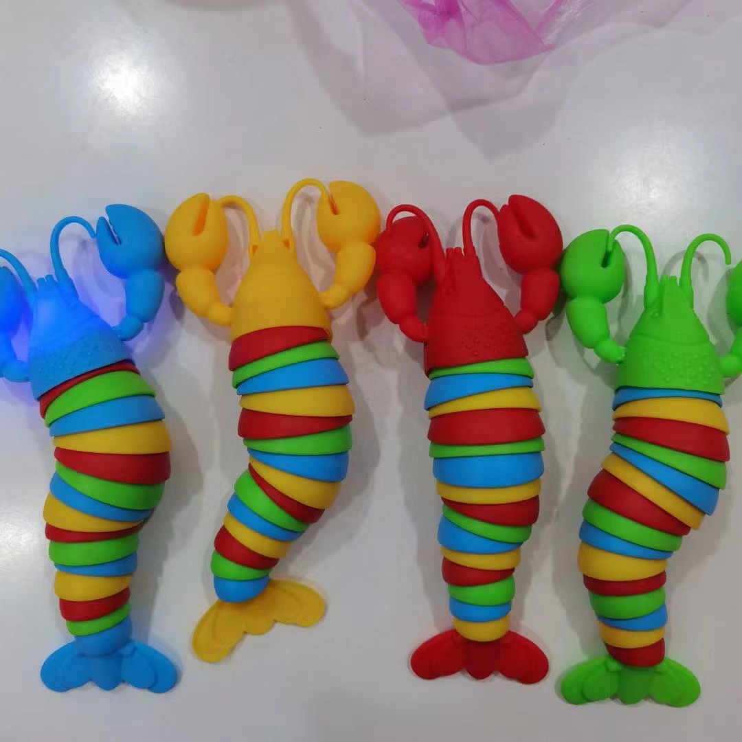 Foreign trade new strange decompression toy snot caterpillar big lobster New milk slug big shark toy factory decompression big lobster caterpillar Application Scenario
