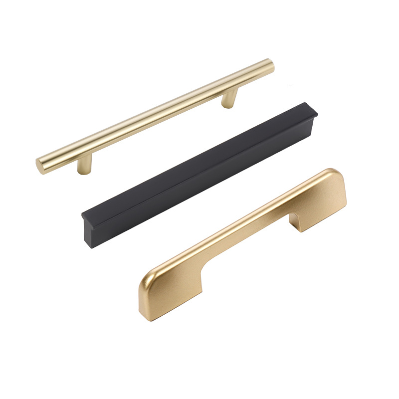 Modern Simple Solid Handle Black Cabinet Door Closet Handle Closet Small Handle Closet Body Long Handle Item Picture