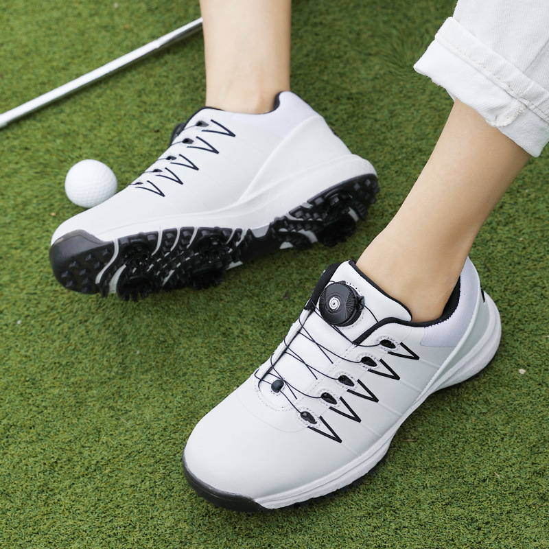 高尔夫球鞋男士超纤皮面防水透气男鞋防滑舒适柔软跑步休闲运动鞋详情图2