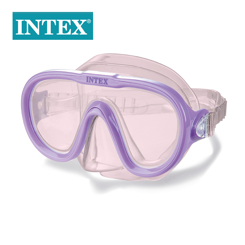 INTEX55916 purple/green mask swimming goggles, professional adult swimming and diving goggles, wholesale of water products details Picture