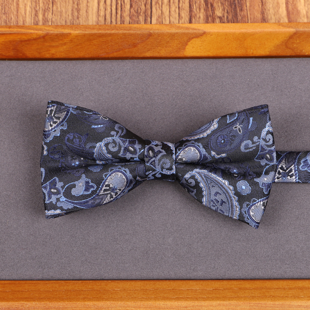 Korean-style bow tie for men, cross-border bow tie for groom and best man, British bow flower accessories, custom-made red bow tie for men details Picture