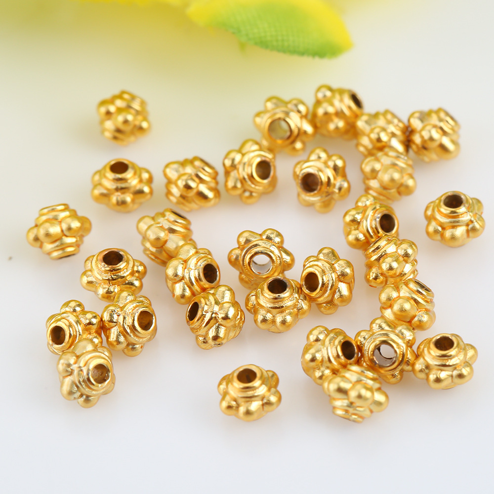 Ancient-style gold beads, dragonfly eyes, sand gold loose beads, diy bracelet accessories, necklaces, beaded and stringing jewelry accessories wholesale Specification image