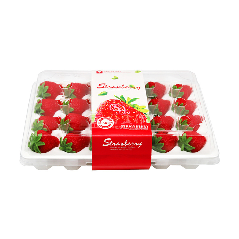 Disposable transparent strawberry packaging box, fruit separation, shockproof blister inner lining pet tray, food-grade gift box Item Picture