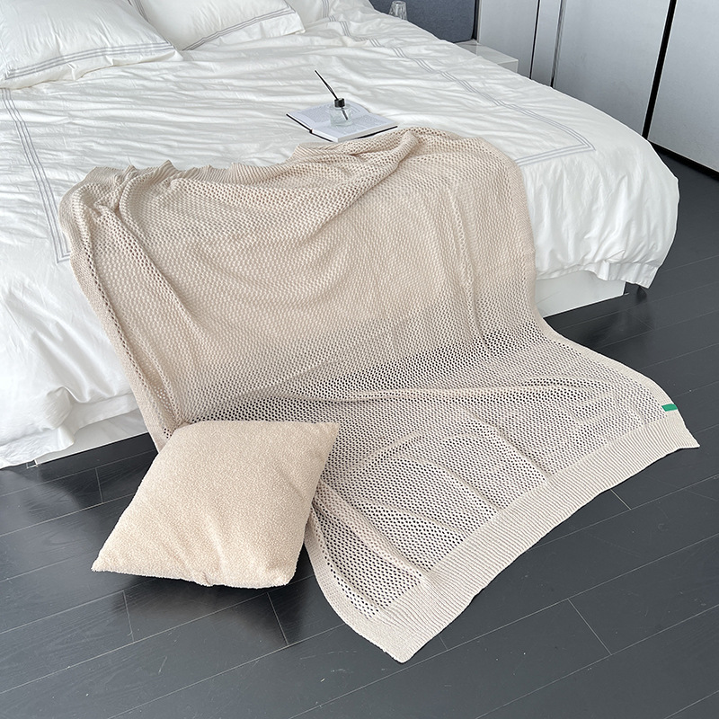 Factory Wholesale Autumn And Winter New Nordic Net Red Solid Color Multi-Purpose Office Nap Blanket Sofa Blanket Cover Blanket Knit Blanket
