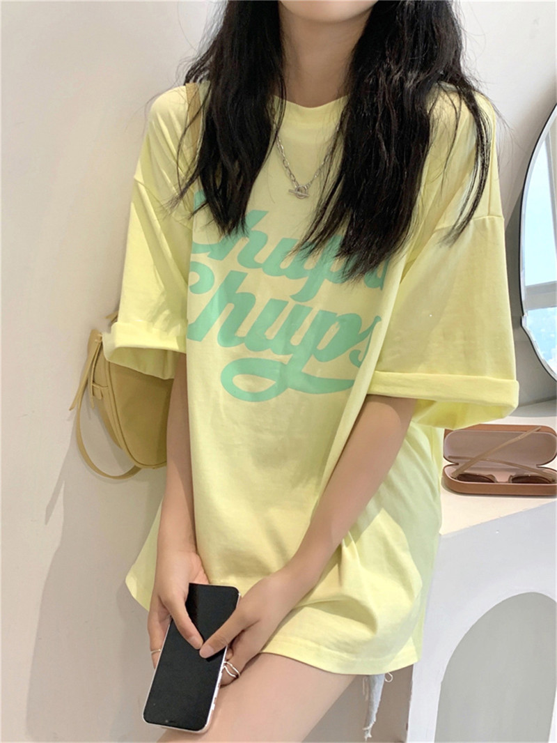 宽松圆领中长细节图