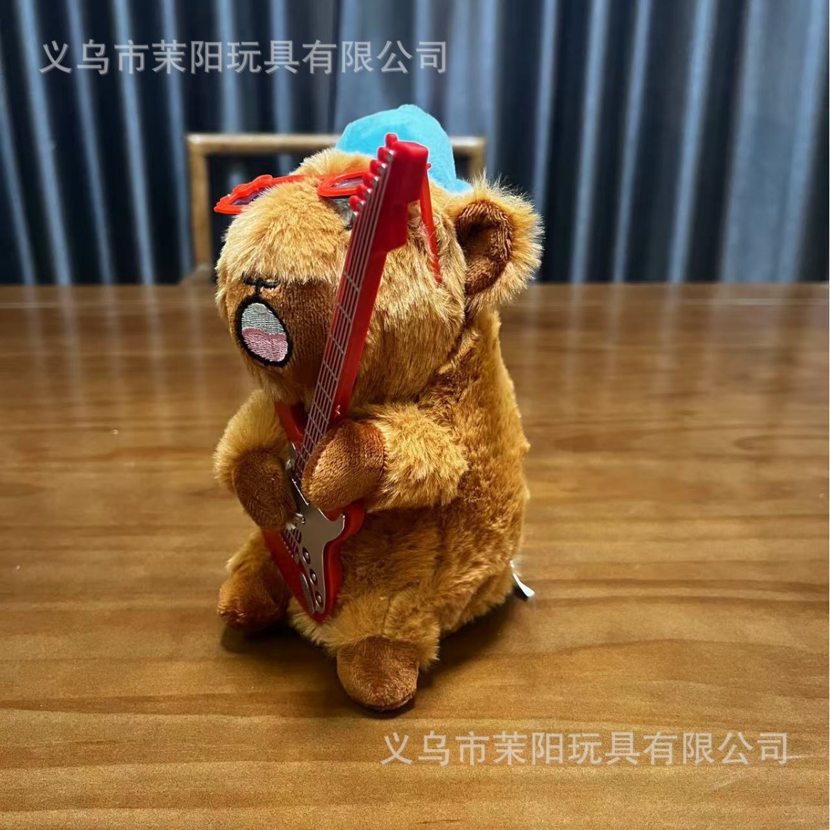 Cross-border new singing Capybara capybara plush toy, electric dancing and recording, birthday gift for girls Specification drawing