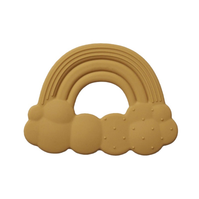 Baby cartoon teether food-grade silicone children's molar stick Baby teether Rainbow Cloud Unicorn Item Picture