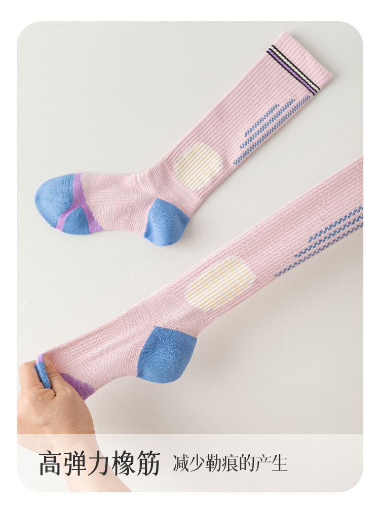 袜子女专业运动袜女棉压力设计脚面网眼女士中筒小腿袜跑步袜详情16