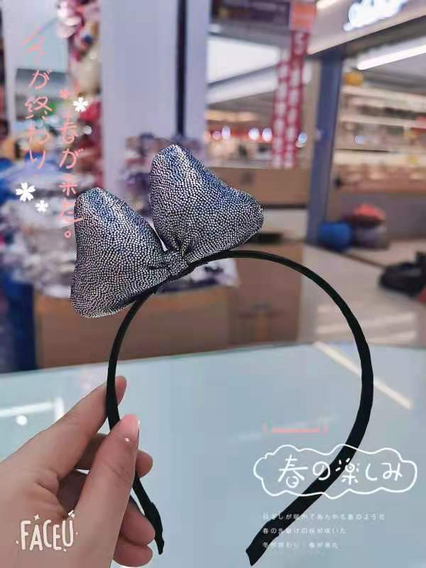 Flush Cotton Bow Tie Head Hoop Face Makeup Hair Hoop Net Red Selfie Hairpin Korean Cute Head Buckle Application Scenario