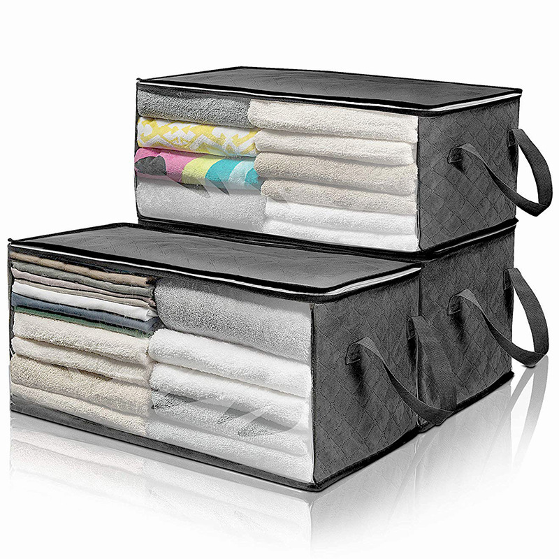 Amazon non-woven fabric storage bags, cotton quilts, foldable storage bags, wardrobes, clothing organization bags, dust-proof and moisture-proof boxes