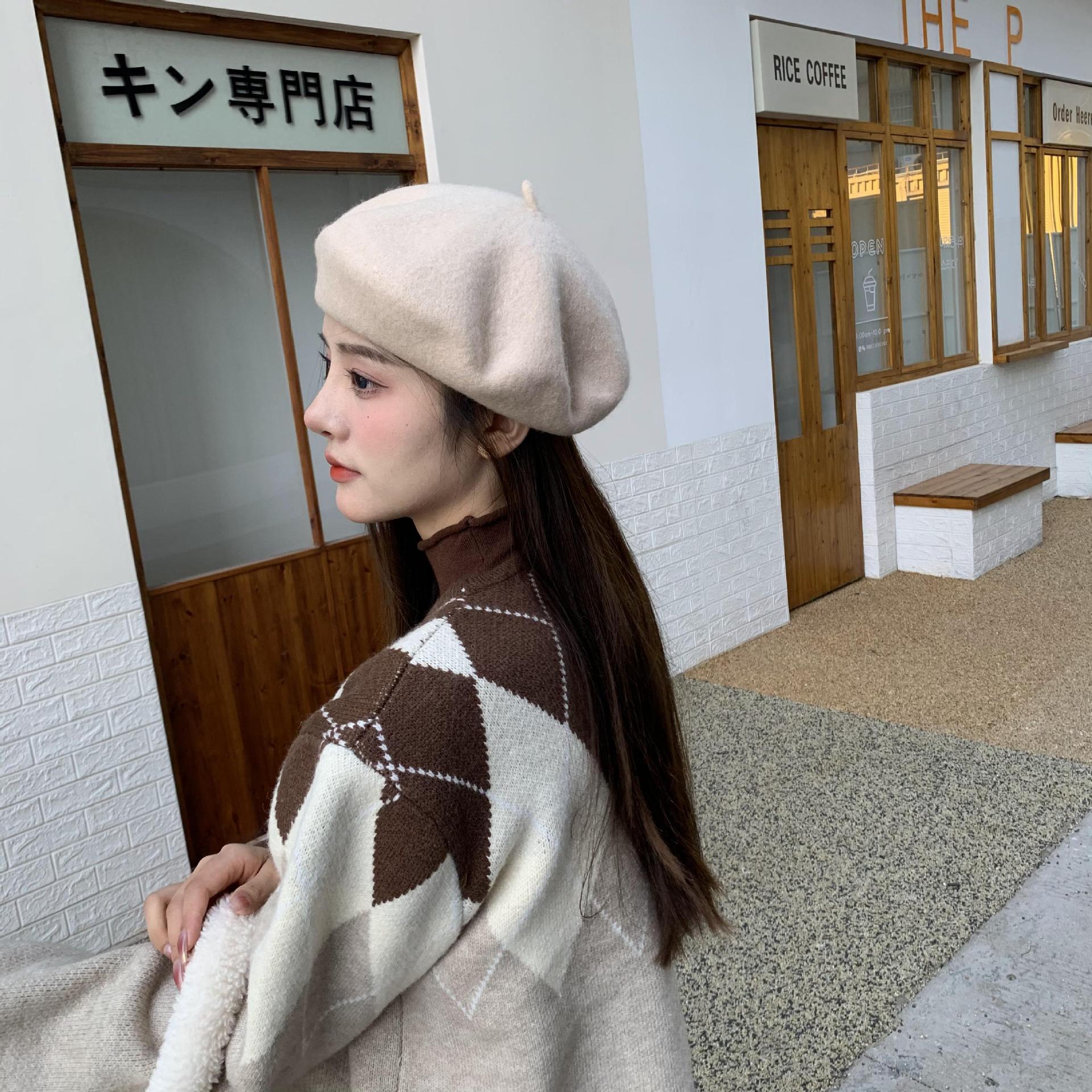 秋冬帽子羊毛细节图