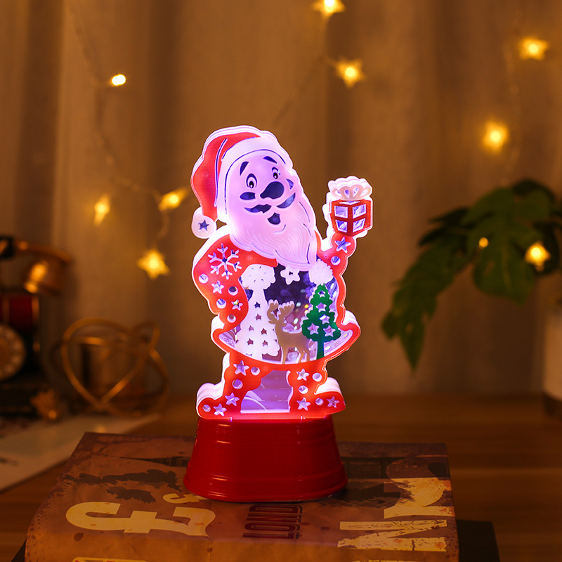 Cross-border Christmas LED illuminated Santa Claus decorations, Christmas light decorations, Christmas tree best-selling pendants details Picture