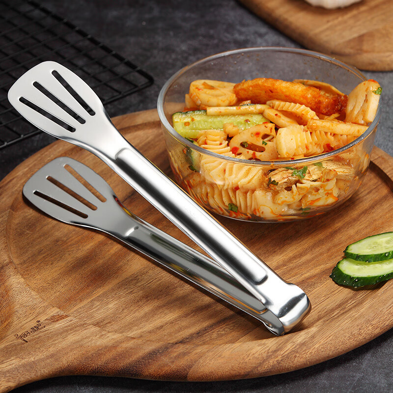 不锈钢牛排夹韩式烧烤肉夹厨房烘焙多功能食品面包夹子餐厅分餐夹