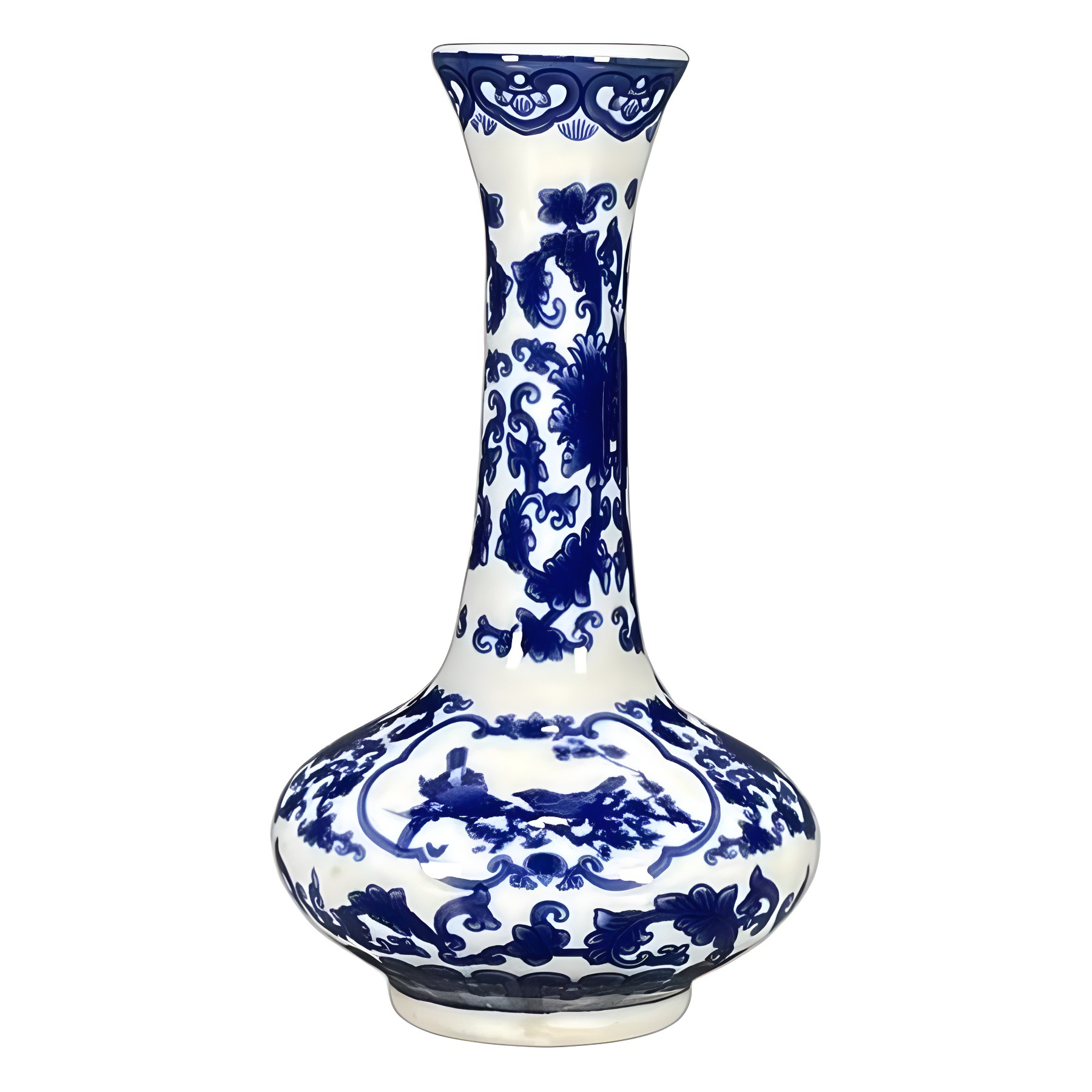 Blue and white porcelain mini vases, ceramic ornaments, Chinese-style vases, Jingdezhen vase wholesale, ceramic flower arrangement small vases Item Picture