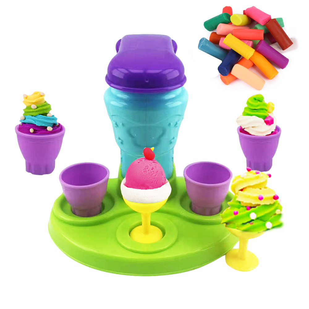 New DIY ice cream Color clay machine set of children's toys for every family interactive 3d clay color crystal clay thumbnail