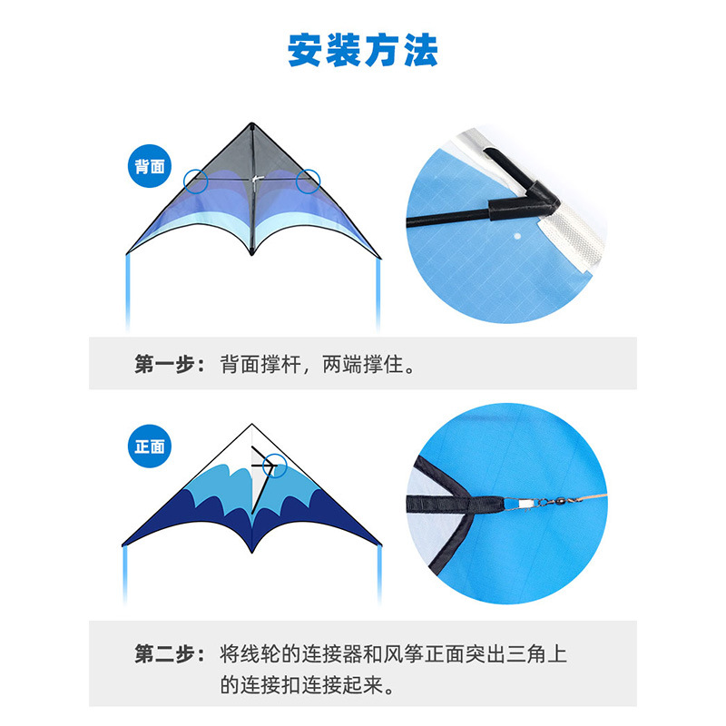 潍坊风筝新款儿童微风易飞创意新式风筝大人专用网红个性风筝拍照详情图2