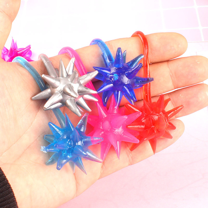 Sticky meteor hammer, large soft rubber hand-swinging sticky ball, stretchable sticky elastic large sticky hammer, children's nostalgic toy Application Scenario