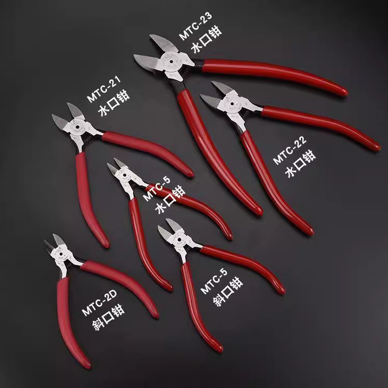 MTC spool pliers, a premium industrial-grade bevel pliers made of plastic chrome-vanadium steel, 5-inch / 6-inch spool cutters with thin edges and Japanese handles Specification image