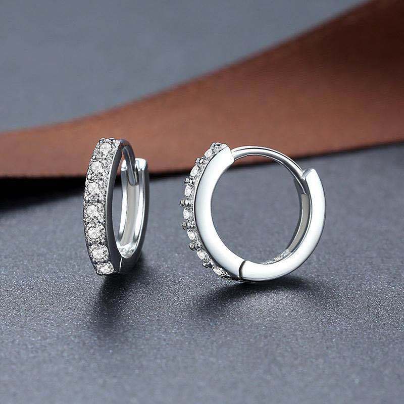 Cross-border live streaming is selling sweet and stylish diamond-encrusted heart-shaped earrings, stud earrings and women's ear buckles Specification image