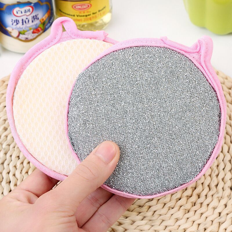 Double-sided non-stick oil-absorbing cloth, non-shedding hair, gold coin towel, kitchen cleaning, dishwashing and pot brush, scouring pad, sponge wipe