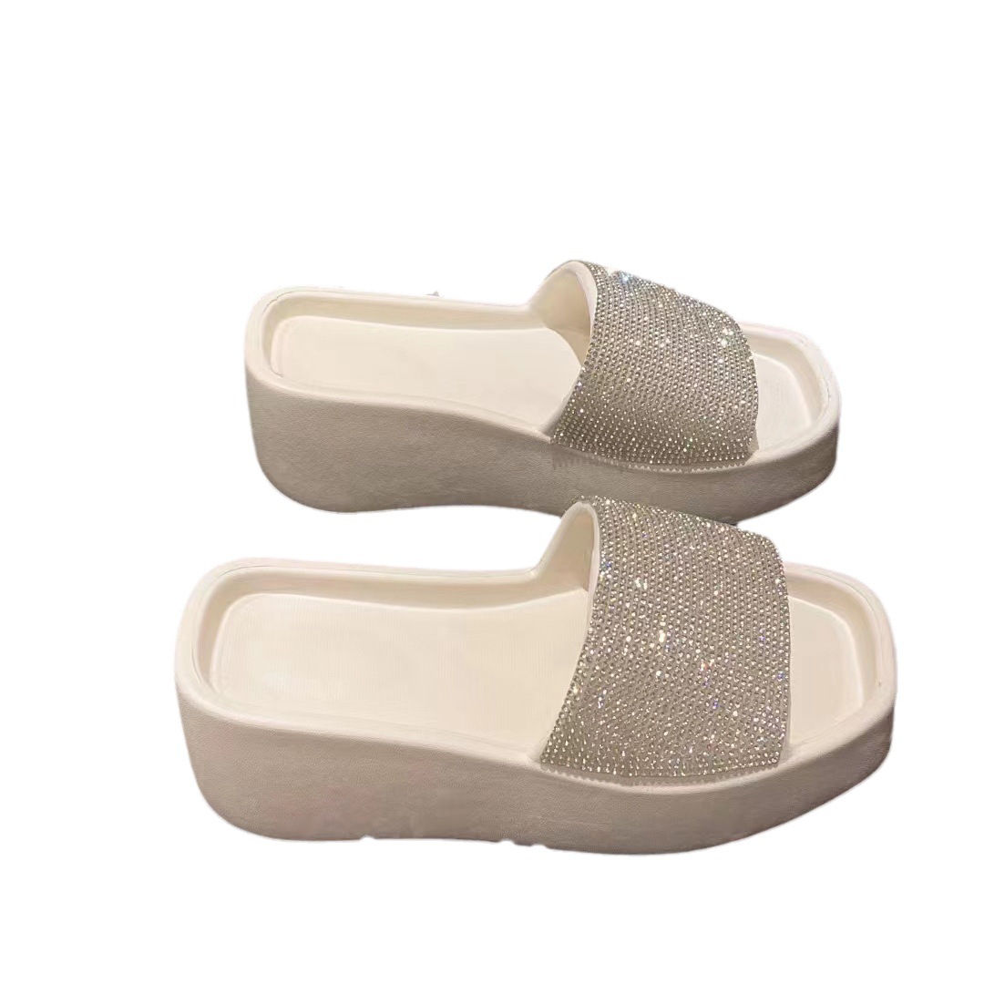 Cross Border Platform Slippers Wear Female Non-Slip Temperament Summer Flip-Flops On Poo Feeling Eva Deodorant Slippers Wholesale Item Picture