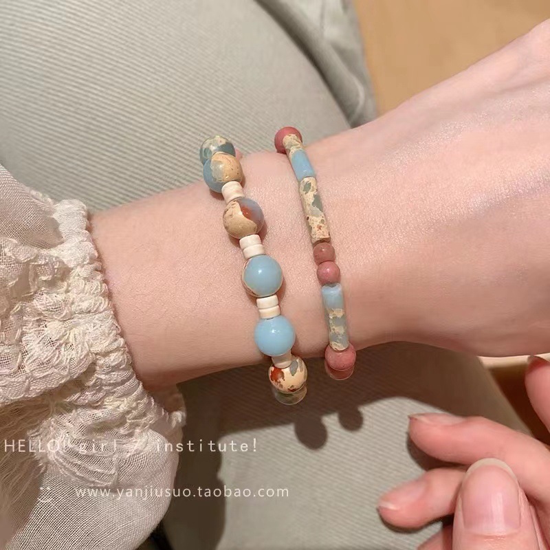 New Chinese Dopamine-love star bracelet female macaron color simple string colorful small fresh hand accessories details Picture