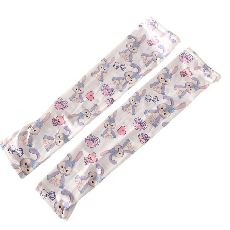 Stardew ins Hyuna Artistic Cartoon cute Sun Protection Women's sleeves, arm guards, ice silk sleeves and UV-resistant gloves Item Picture