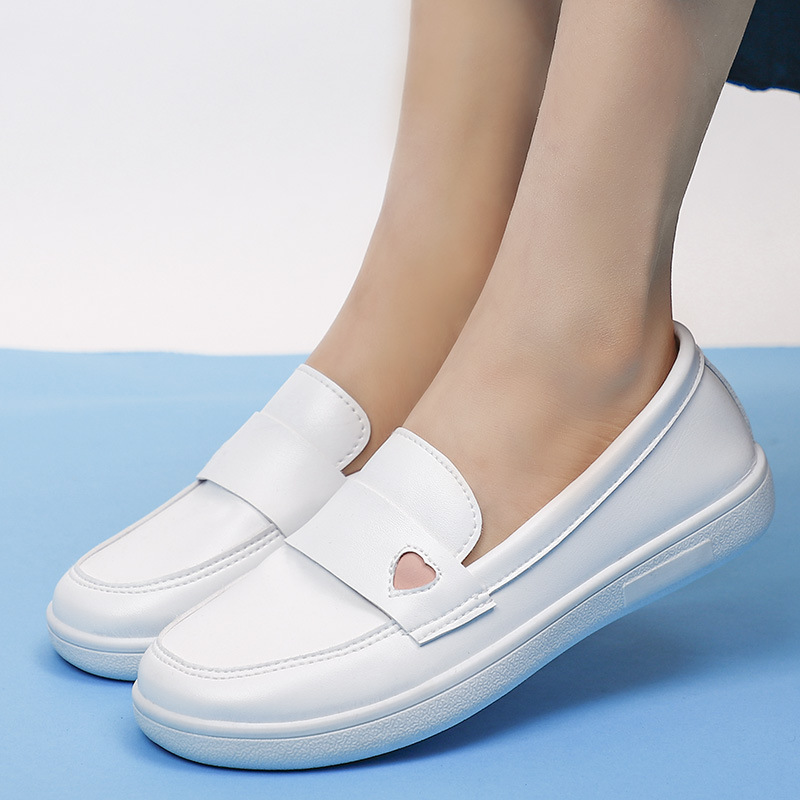 Flat nurse shoes, women's summer casual and comfortable soft-soled white shoes, anti-slip and breathable, special medical work shoes wholesale Specification image