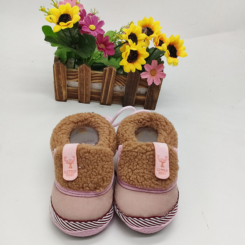 0-1岁新生婴儿春秋鞋子3-6-12个月宝宝保暖防掉软底学步棉鞋不掉详情图2