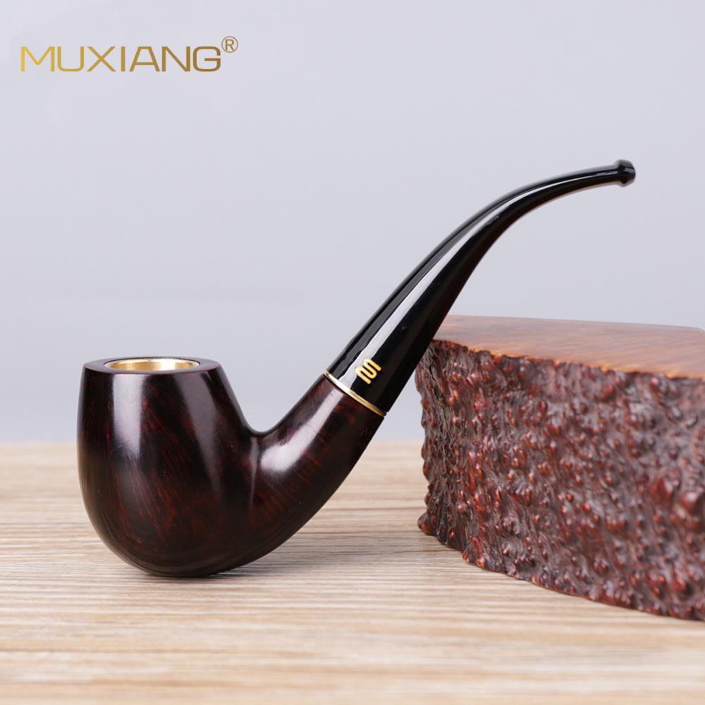 木香旱烟斗香烟斗厂家批发木质两用铜锅斗石楠木烟斗实木烟斗烟丝