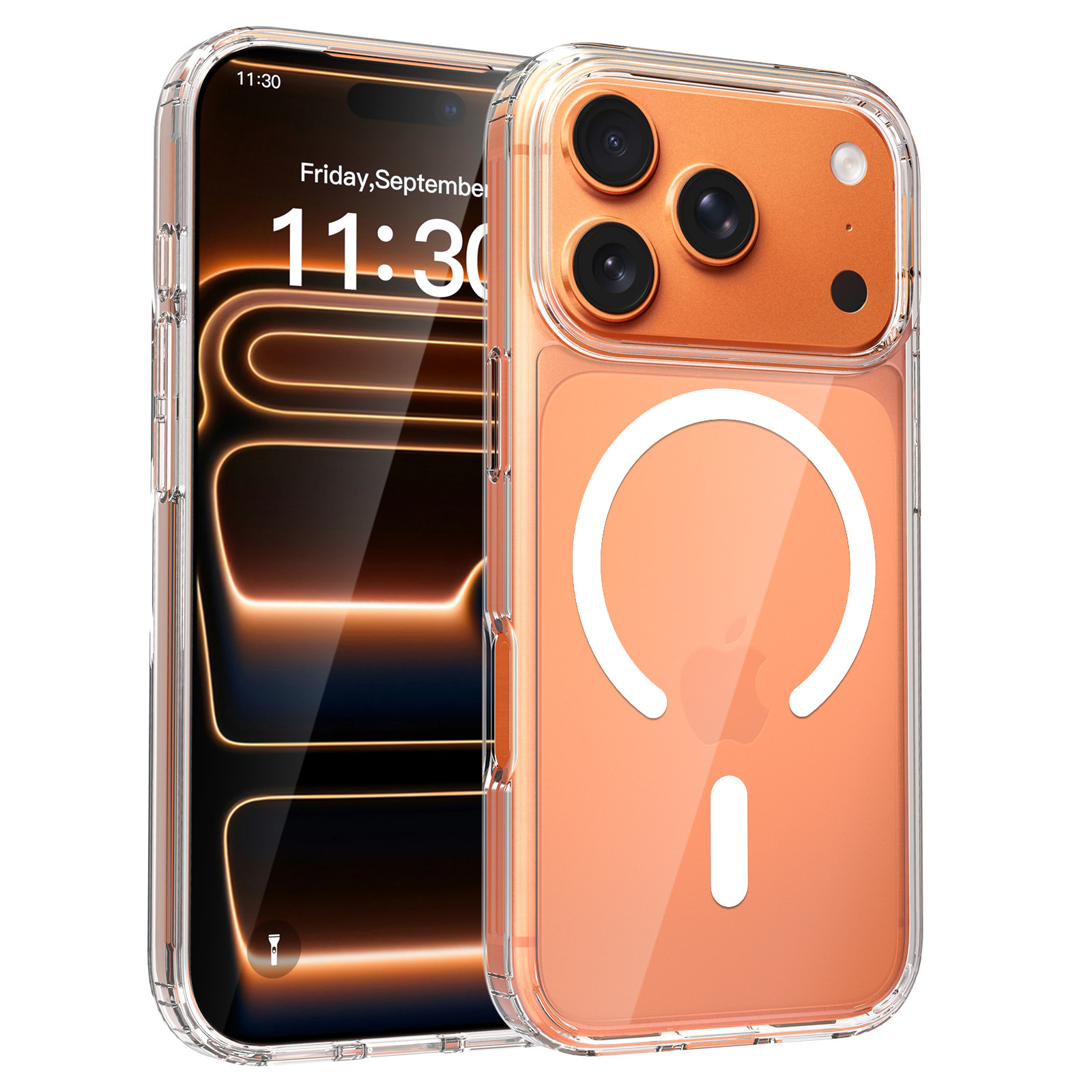Suitable for Apple 17Promax phone case, magnetic attraction iphone15 plus shockproof 16e full package 14pm transparent case pic 15