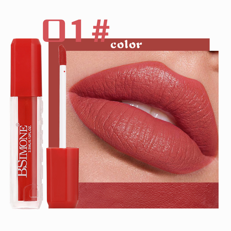 跨境专供展示盒装哑光不沾杯唇釉防水不掉色持久显色显白雾面唇釉详情7