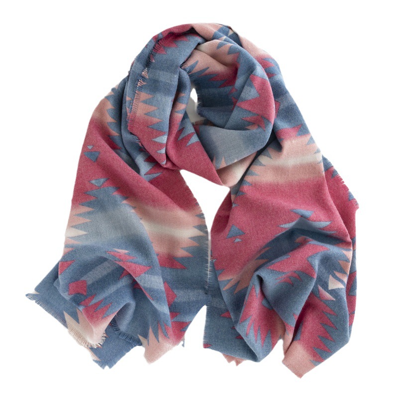 Winter New Pattern Imitation Cashmere Scarf Literary And Vintage Scarf Women Warm And Cold Bibbing Fashion Shawl Item Picture
