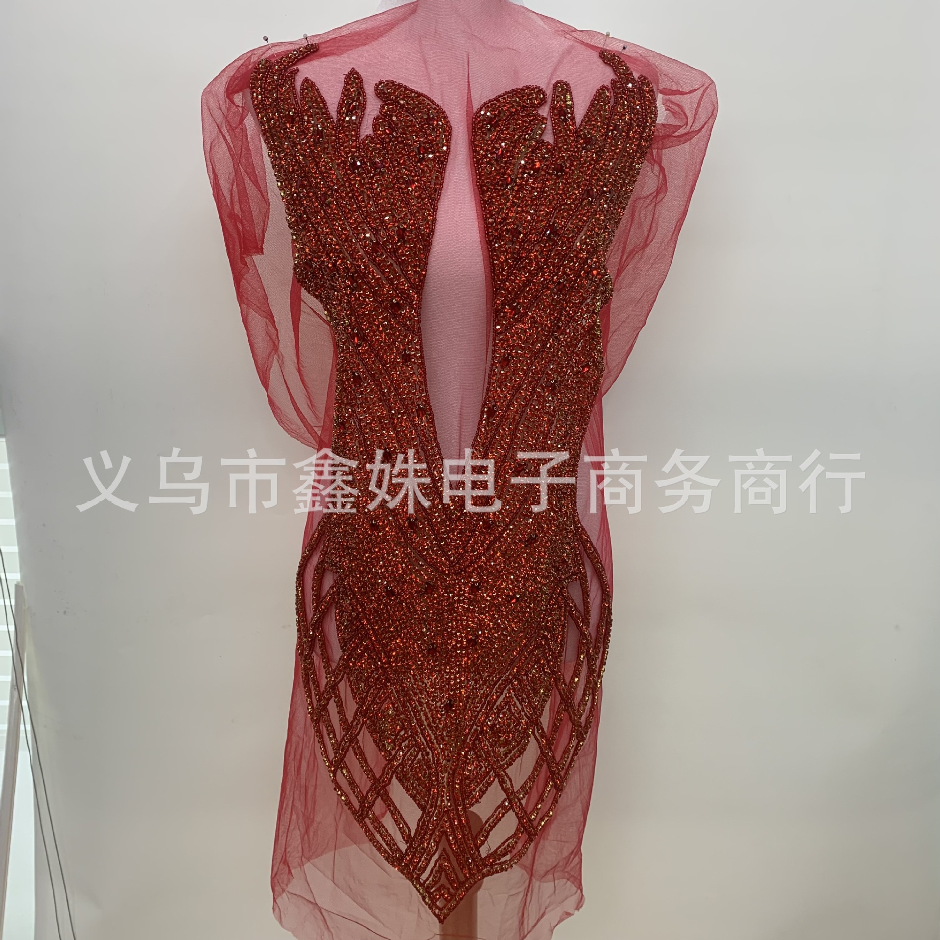 Heavy industry long luxury hand-stitched beaded luxury wedding dress and evening gown glass rhinestone cut pieces clothing accessories Item Picture