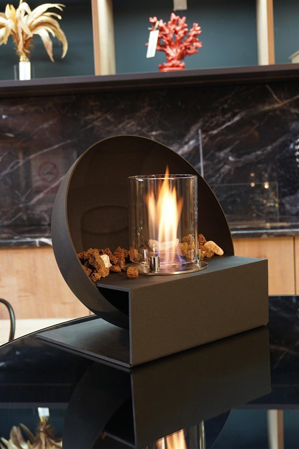 Factory direct desk alcohol fireplaces indoor stainless steel small portable fireplaces round alcohol fireplaces wholesale details Picture