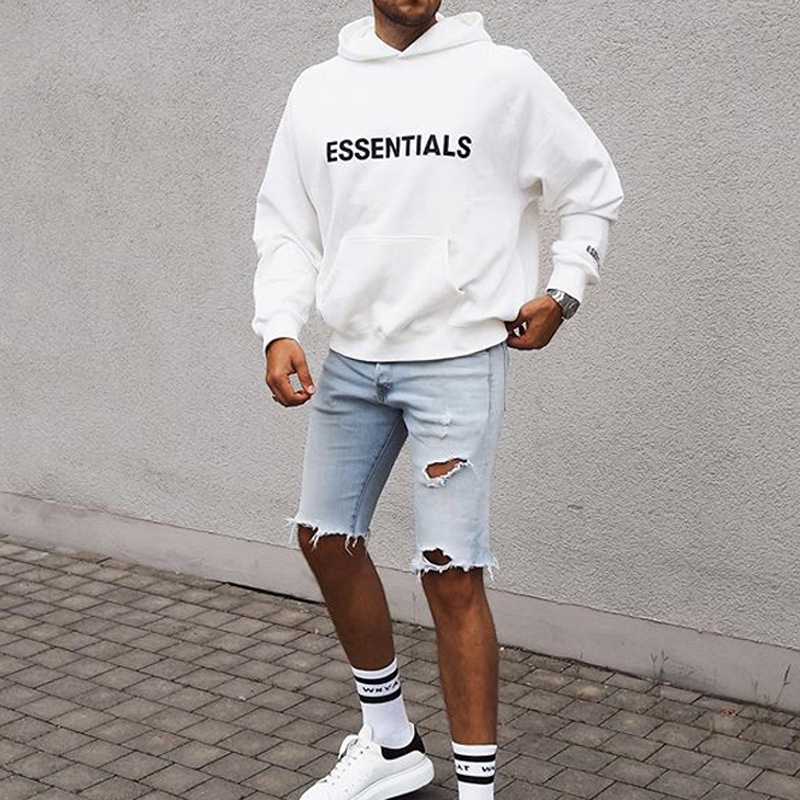 Chinese trend high street loose fleece hoodie FOG coat, men's plus-size couple hoodies