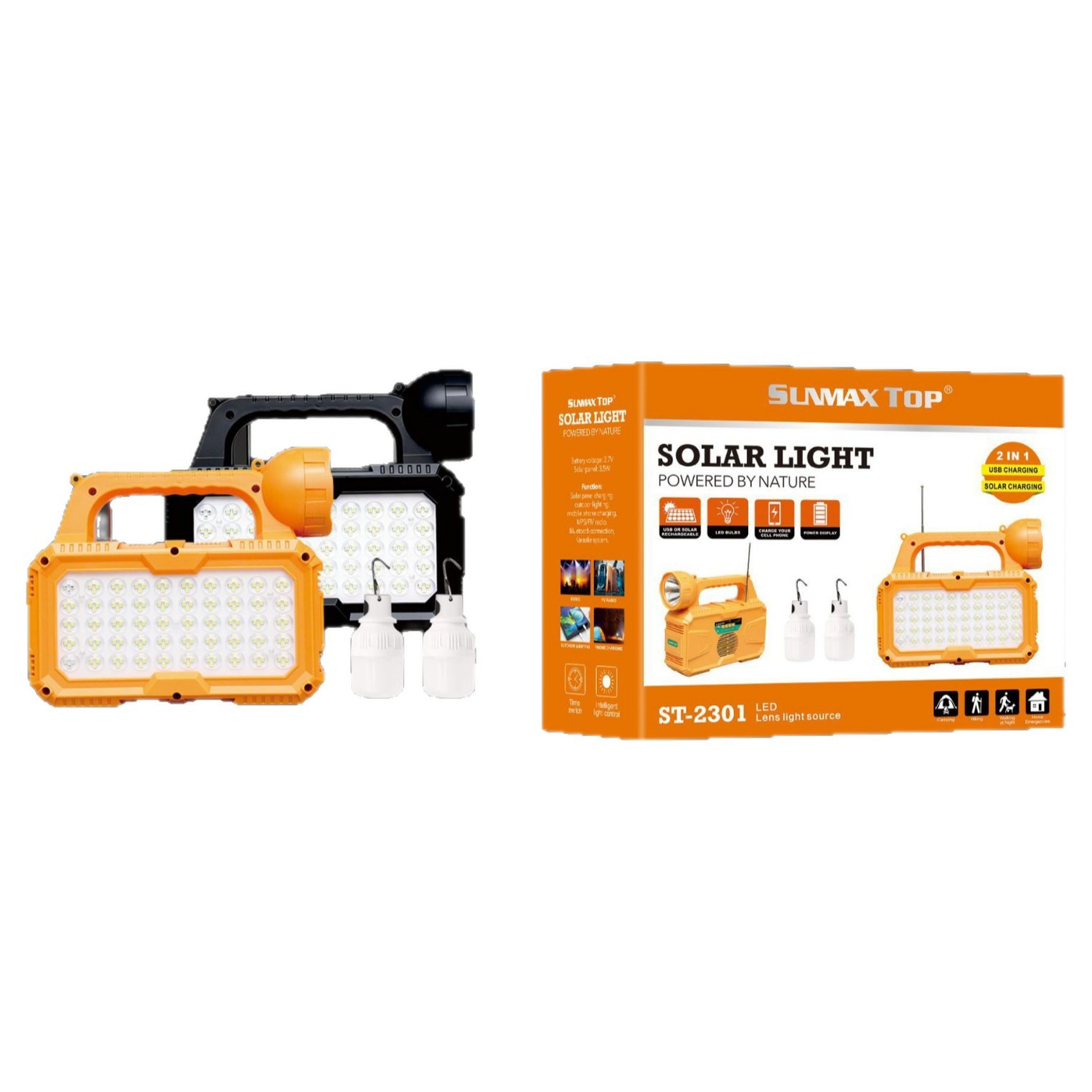 Cross-border best-selling LED set, solar energy portable lamp, power bank, outdoor camping portable emergency flashlight Specification image