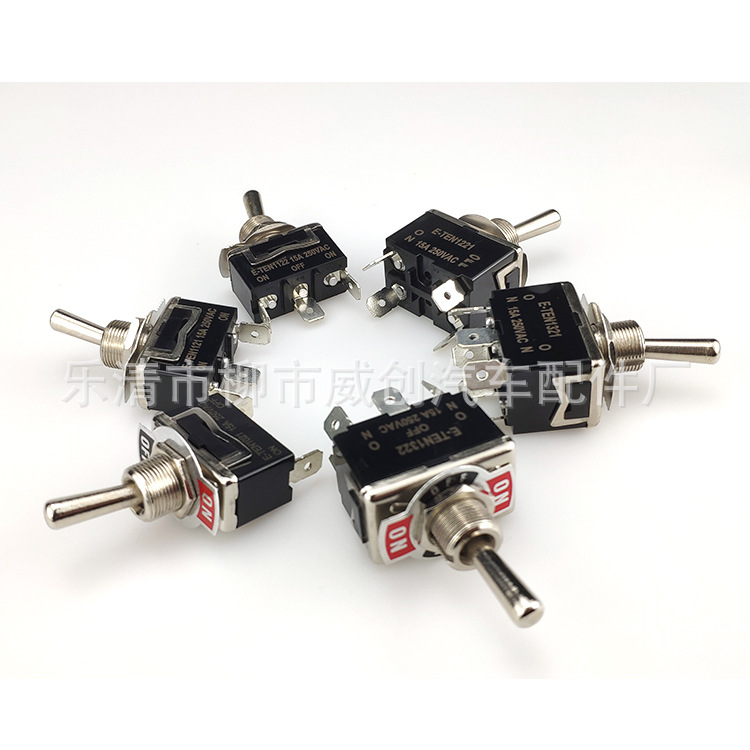 Black flat-foot toggle arm switch E-TEN1021, 1121, 1122, 1221, 1321, 1322 Specification image