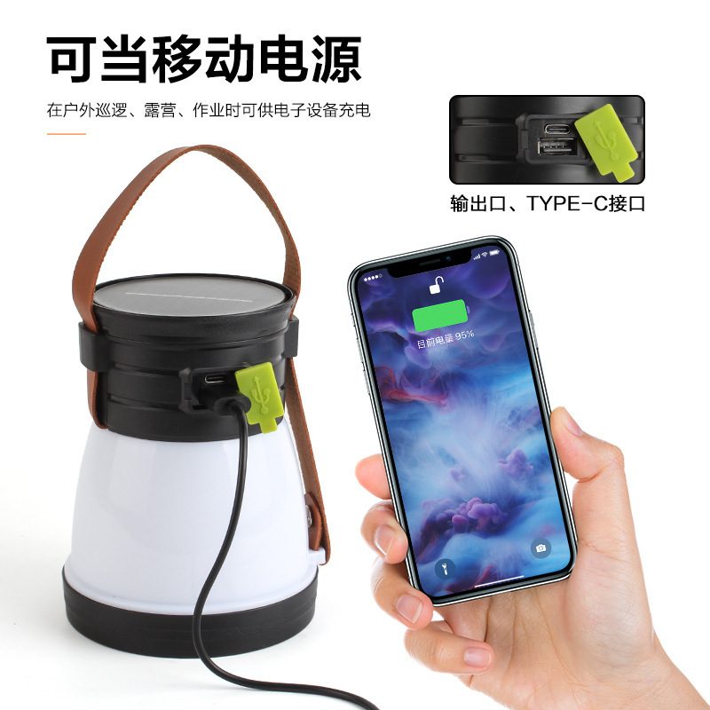 Cross-Border New Camping Lights, Camping Searchlights, Multi-Purpose Tent Lights, Hand-Held Lights, And Home Outdoor Charging Ambient Lights details Picture
